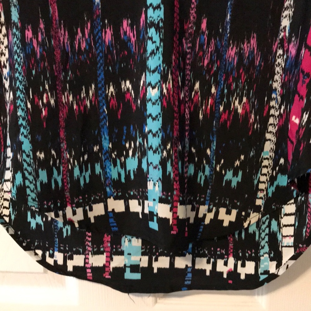 Renee C Blk And Multi Color Blouse - image 3